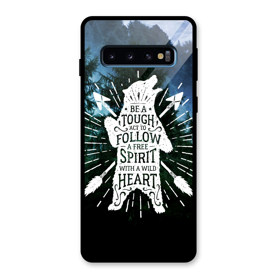 Follow Spirit Heart Glass Back Case for Galaxy S10