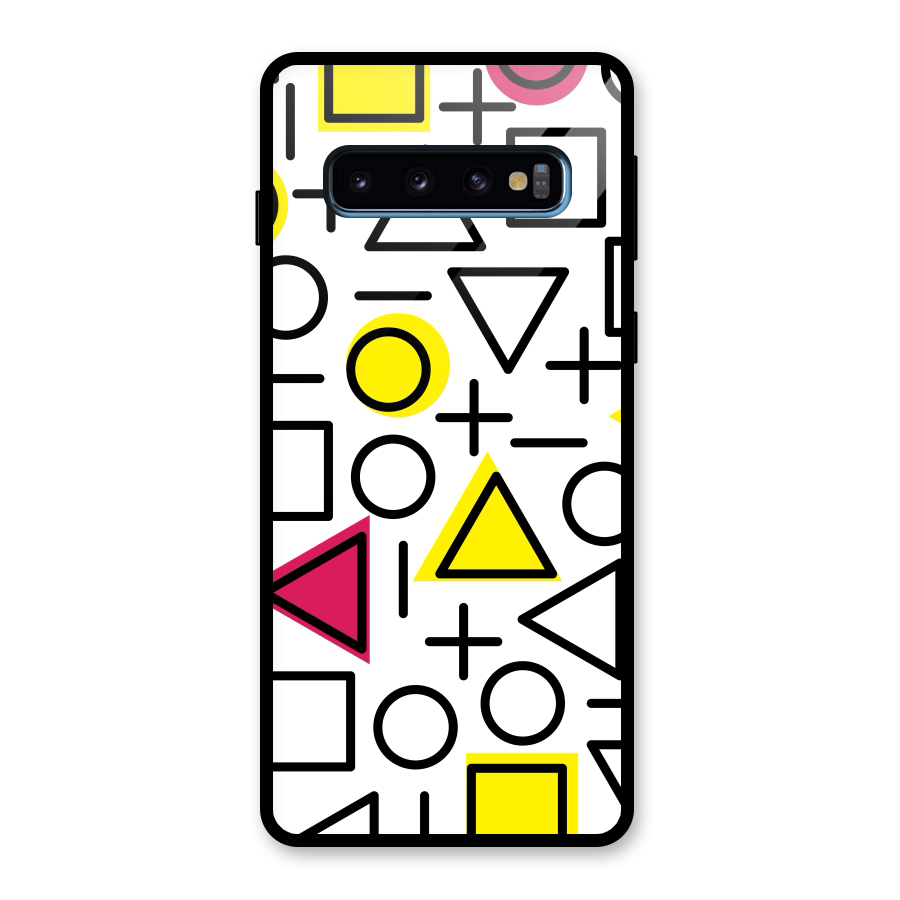 Geometry Pattern Glass Back Case for Galaxy S10