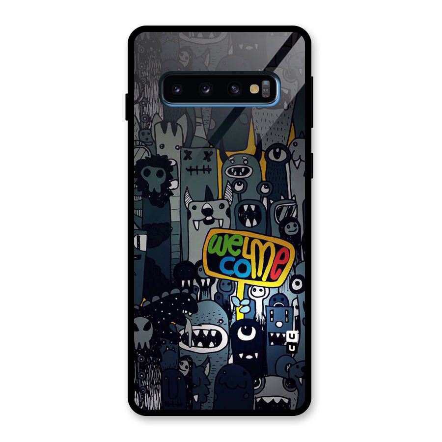 Ghost Welcome Glass Back Case for Galaxy S10