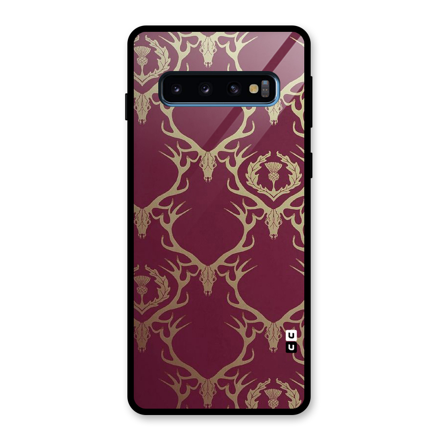 Golden Bull Design Glass Back Case for Galaxy S10
