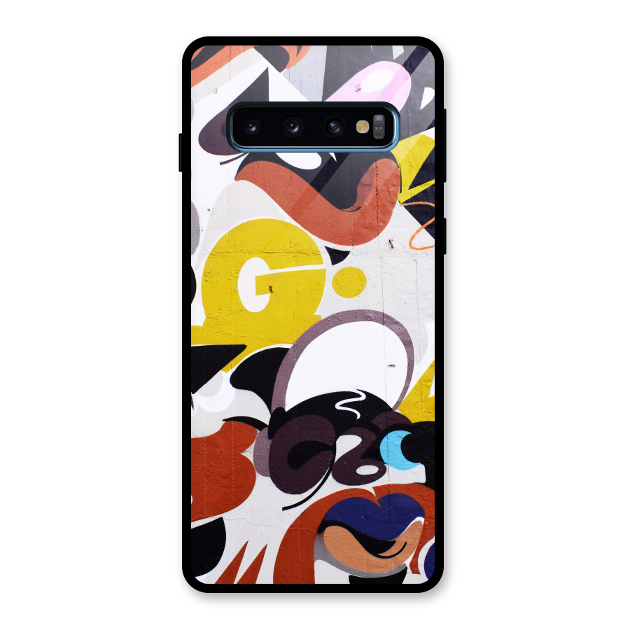 Graffiti Wall Glass Back Case for Galaxy S10
