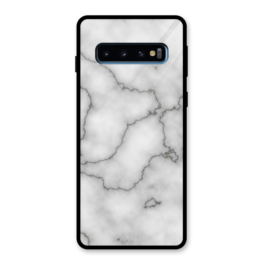 Grey Marble Glass Back Case for Galaxy S10