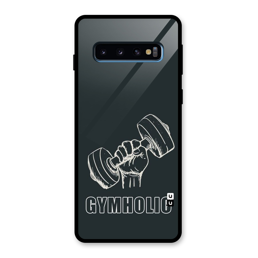 Gymholic Design Glass Back Case for Galaxy S10
