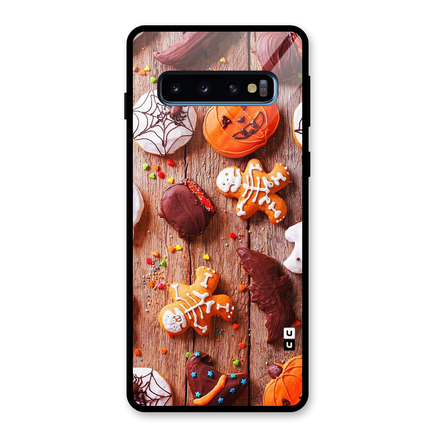 Halloween Chocolates Glass Back Case for Galaxy S10