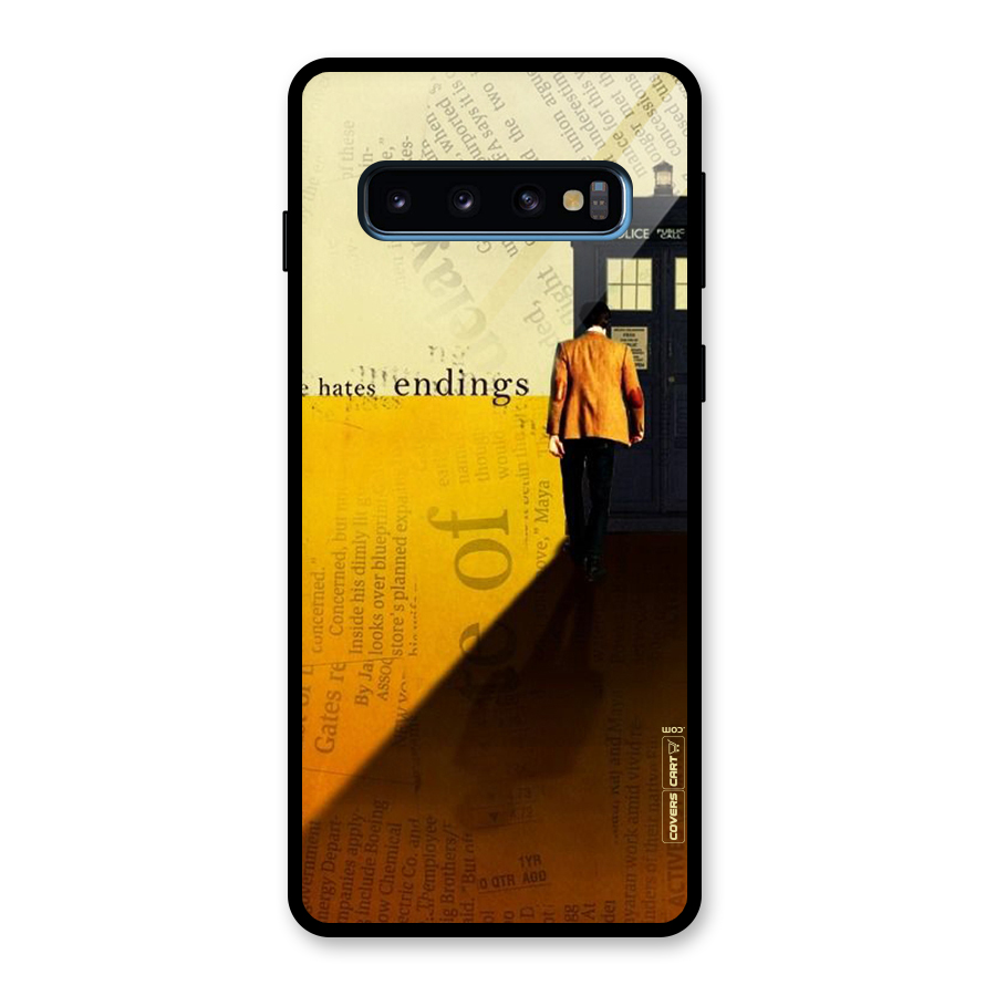 Hates Endings Glass Back Case for Galaxy S10