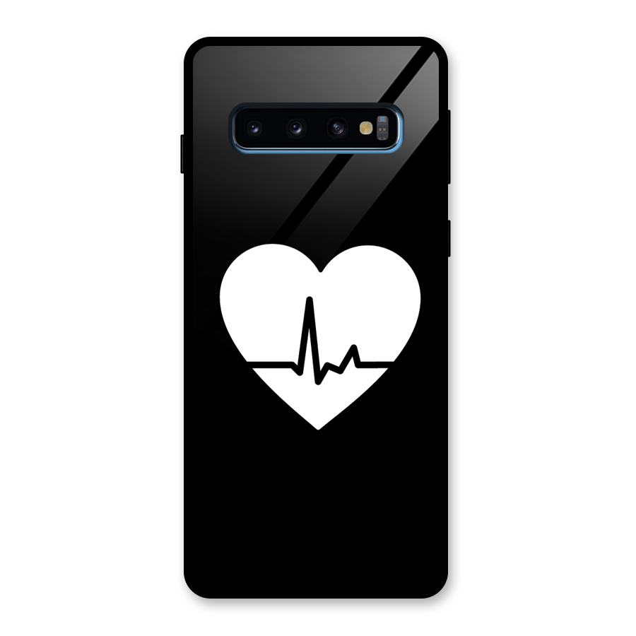 Heart Beat Glass Back Case for Galaxy S10