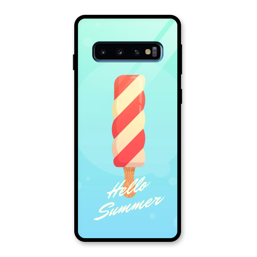 Hello Summer Glass Back Case for Galaxy S10