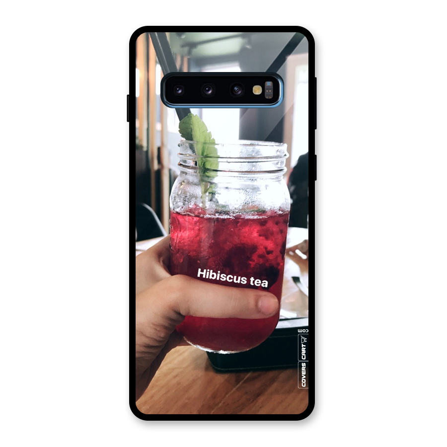 Hibiscus Tea Glass Back Case for Galaxy S10