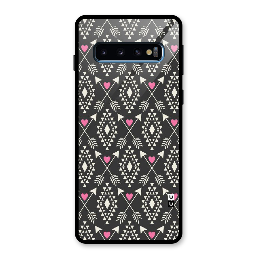 Hit Arrow Love Glass Back Case for Galaxy S10