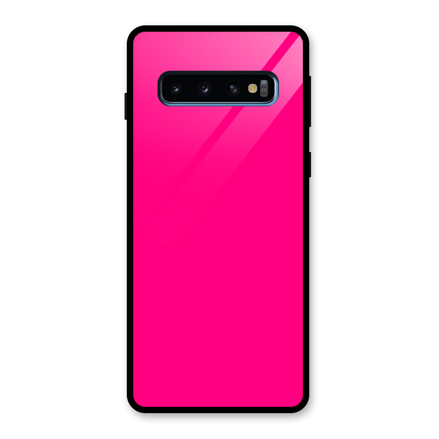 Hot Pink Glass Back Case for Galaxy S10