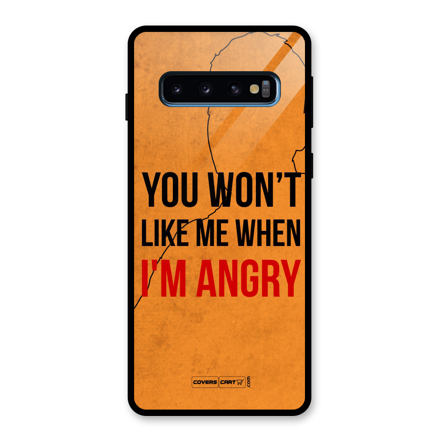 I m Angry Glass Back Case for Galaxy S10