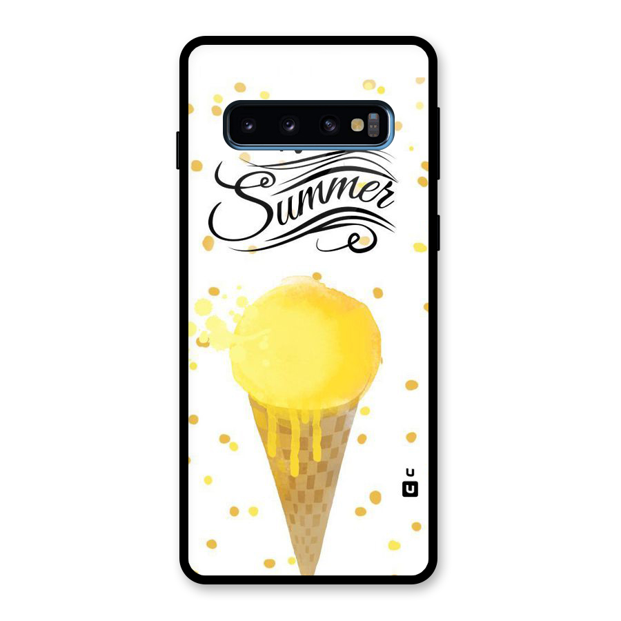 Ice Cream Summer Glass Back Case for Galaxy S10
