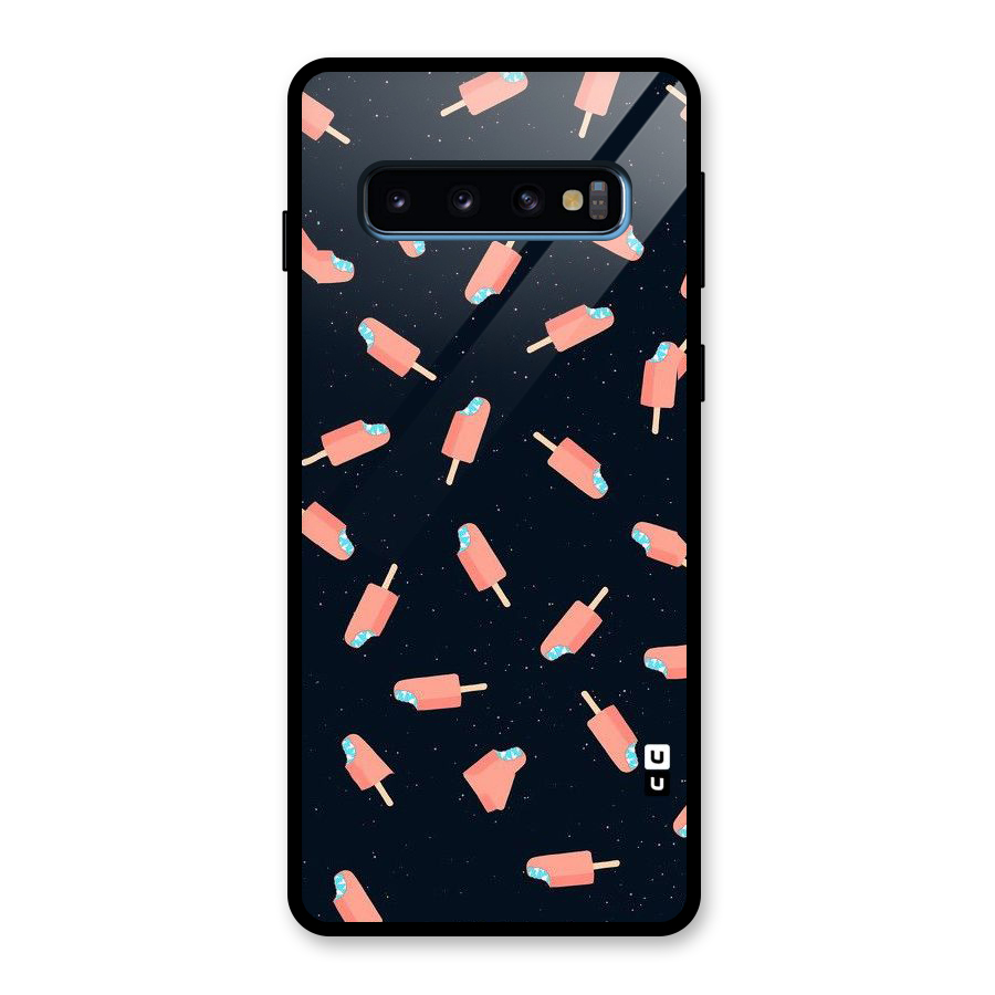 Icy Pattern Glass Back Case for Galaxy S10