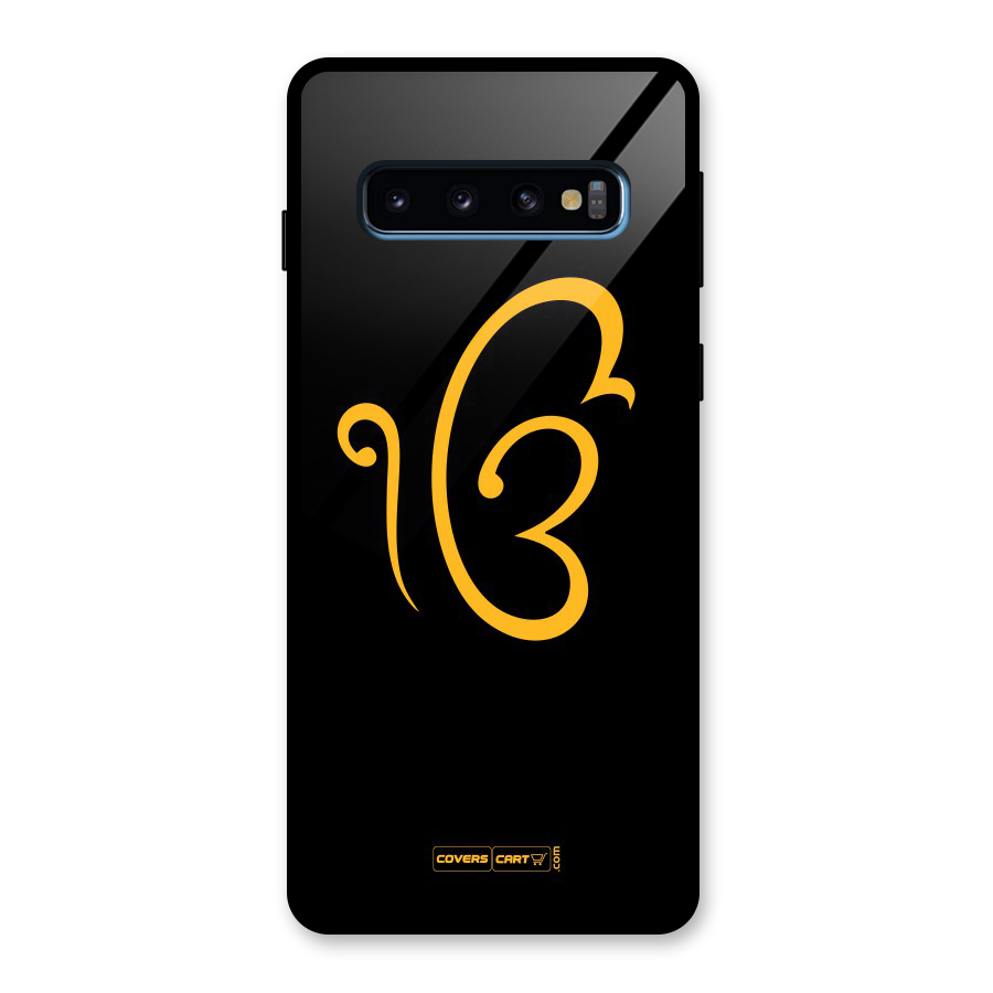 Ik Onkar Glass Back Case for Galaxy S10