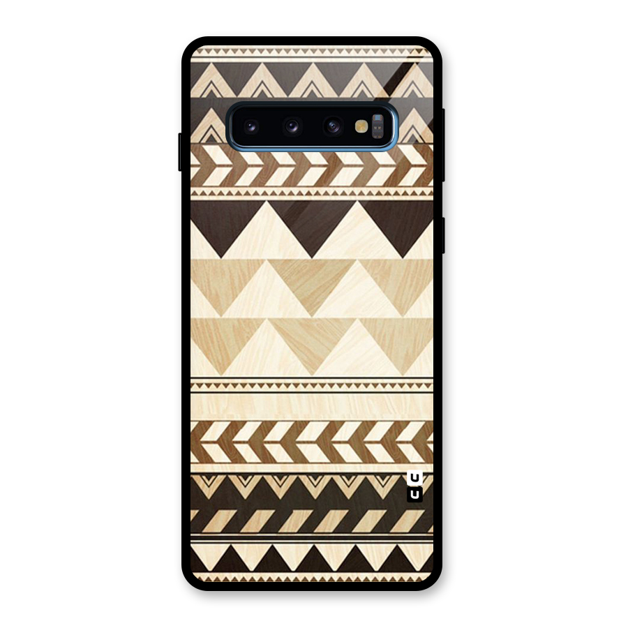 Indie Pattern Work Glass Back Case for Galaxy S10