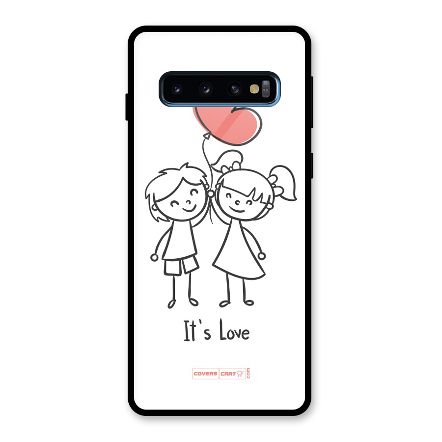 Its Love Glass Back Case for Galaxy S10