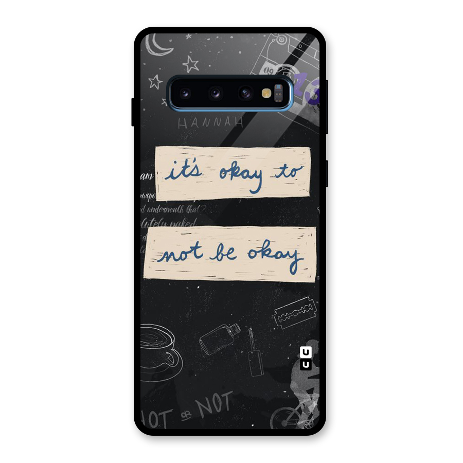 Its Okay Glass Back Case for Galaxy S10