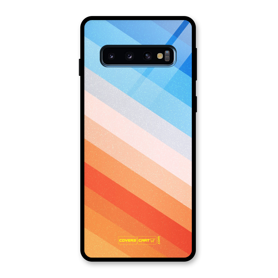 Jazzy Pattern Glass Back Case for Galaxy S10