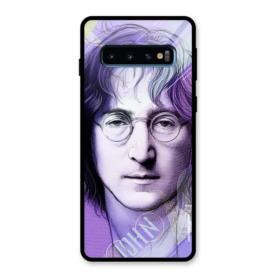 John Lennon Artwork Glass Back Case for Galaxy S10