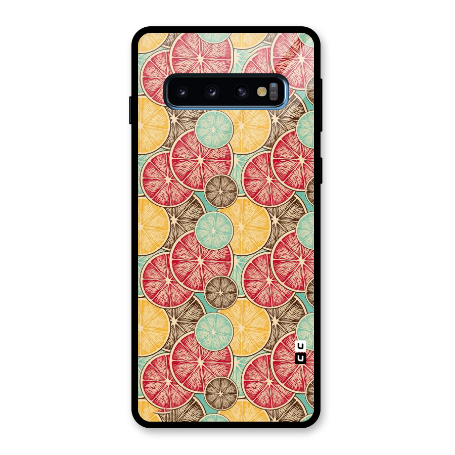 Juicy Pattern Glass Back Case for Galaxy S10