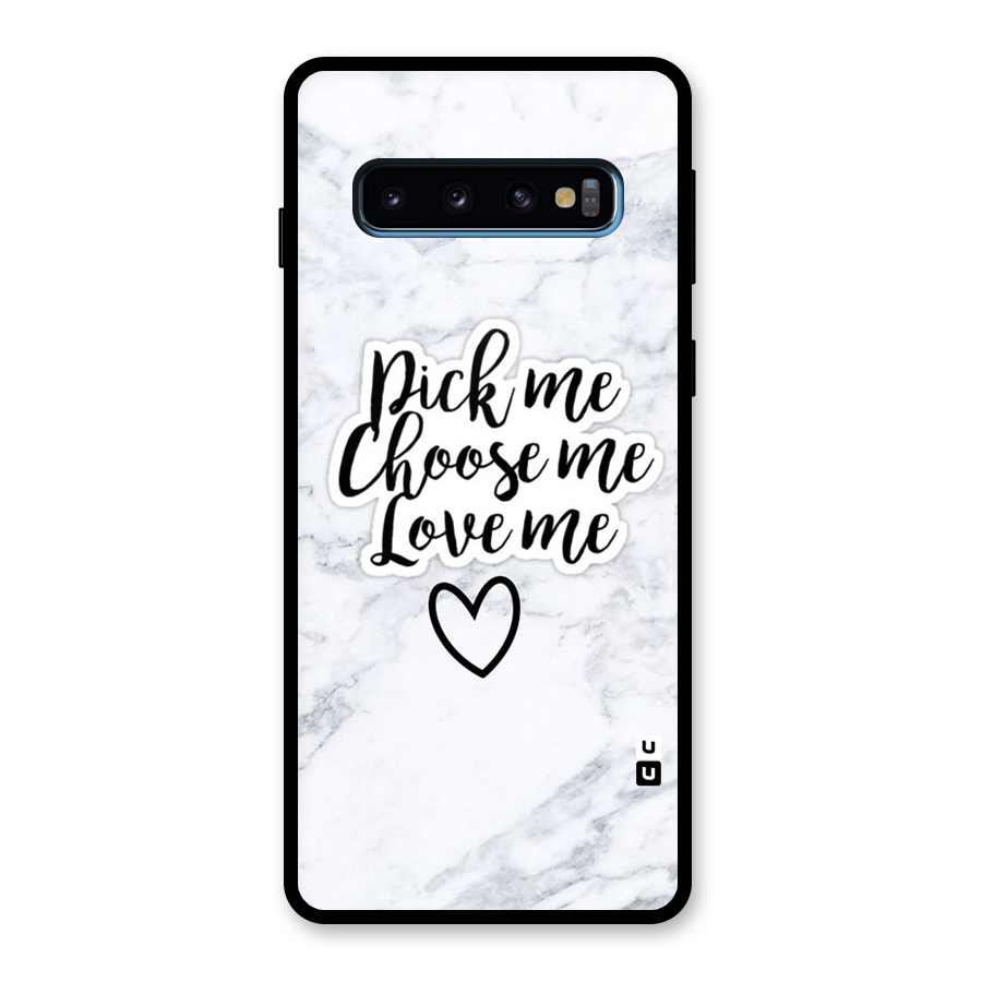 Just Me Glass Back Case for Galaxy S10