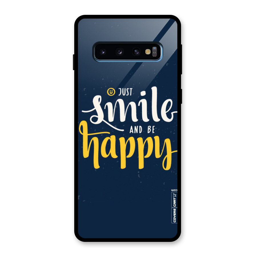 Just Smile Glass Back Case for Galaxy S10
