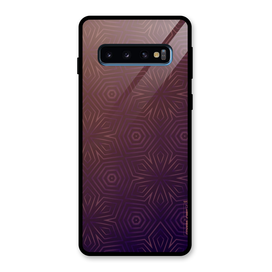 Lavish Purple Pattern Glass Back Case for Galaxy S10