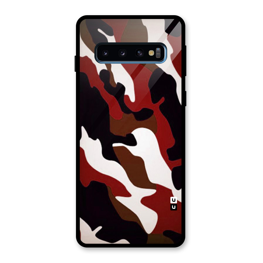 Leapord Pattern Glass Back Case for Galaxy S10