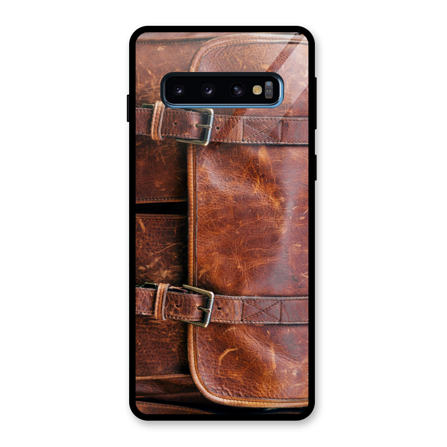 Bag Design (Printed) Glass Back Case for Galaxy S10