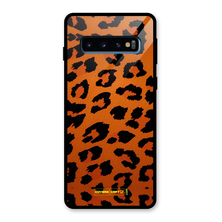 Leopard Glass Back Case for Galaxy S10