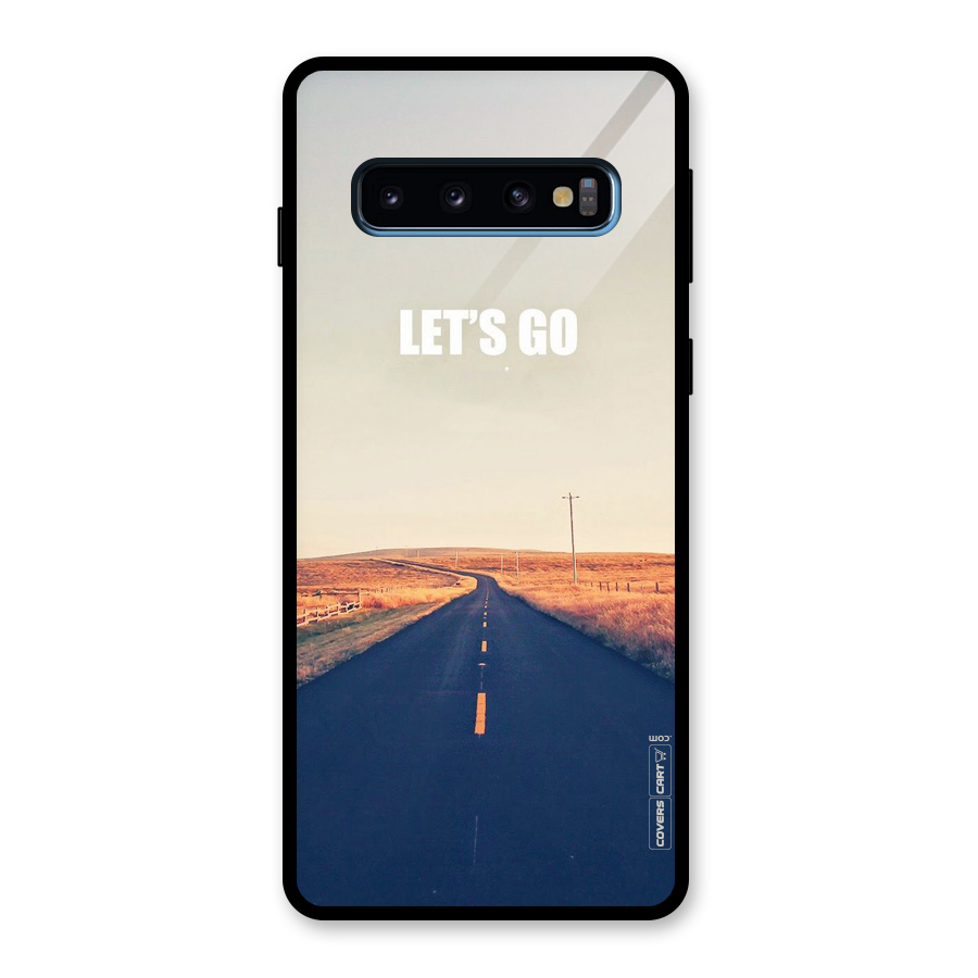 Lets Wander Glass Back Case for Galaxy S10