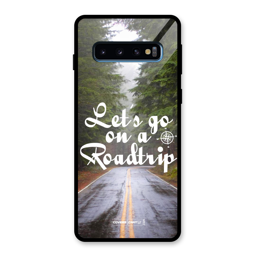 Lets go on a Roadtrip Glass Back Case for Galaxy S10