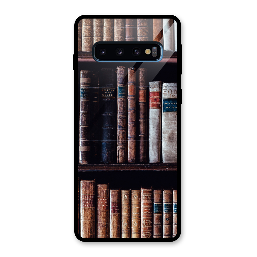 Library Love Glass Back Case for Galaxy S10