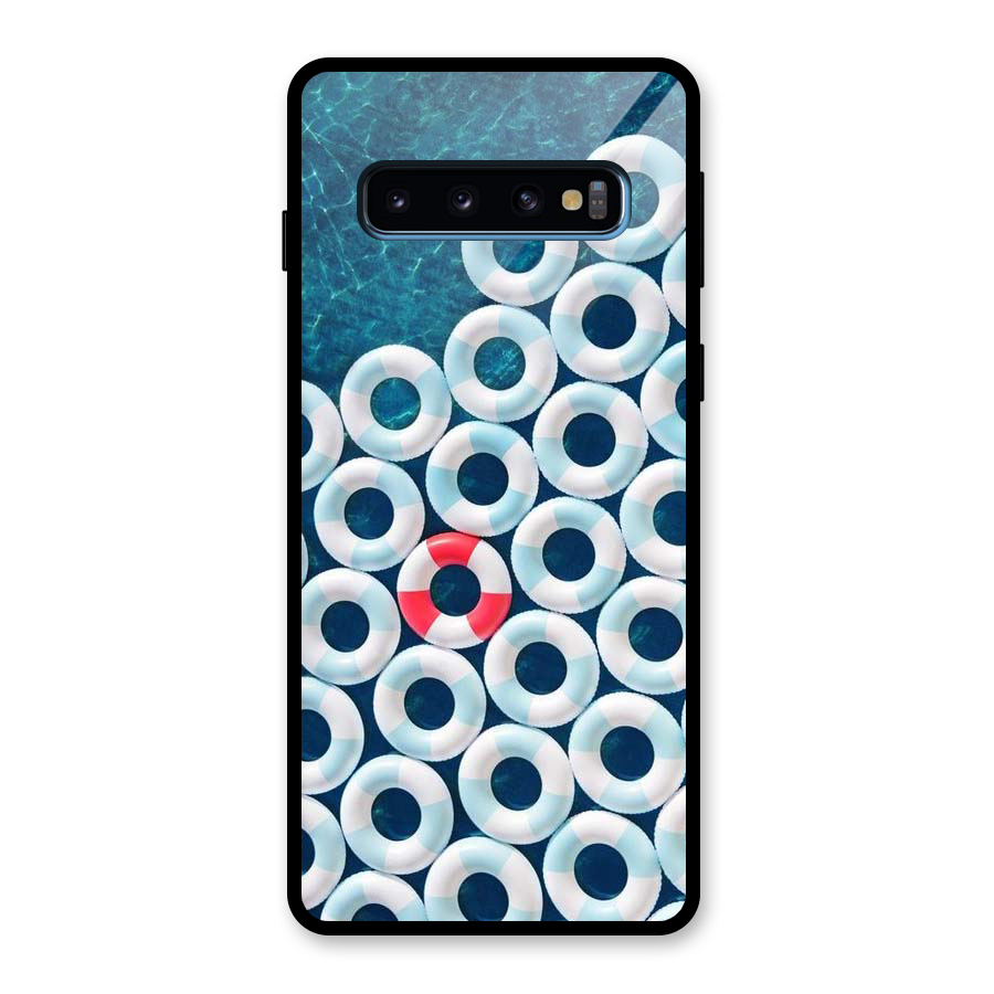 Light Blue Allure Glass Back Case for Galaxy S10