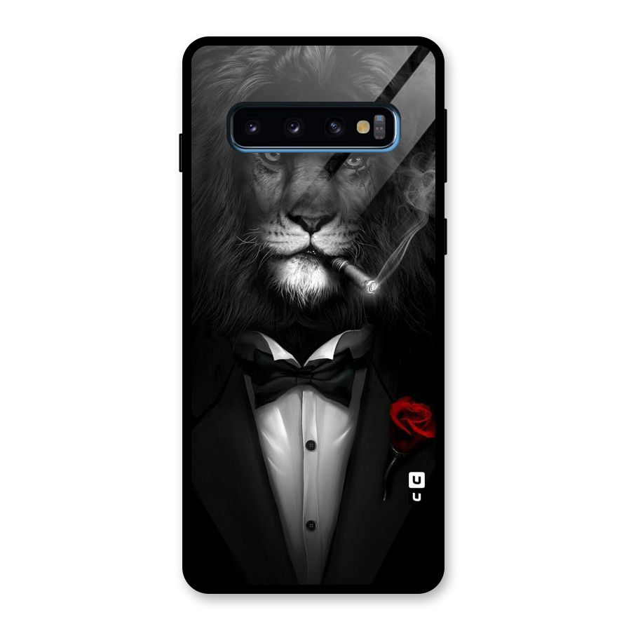 Lion Class Glass Back Case for Galaxy S10