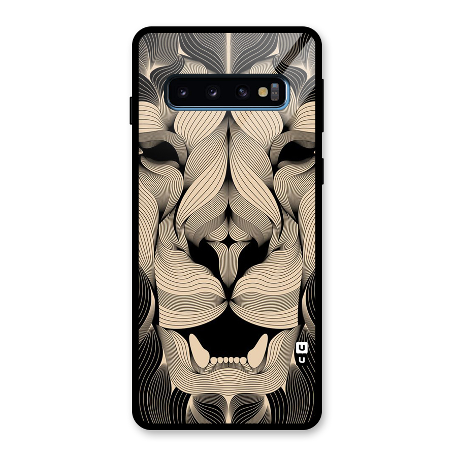 Lion Shape Design Glass Back Case for Galaxy S10