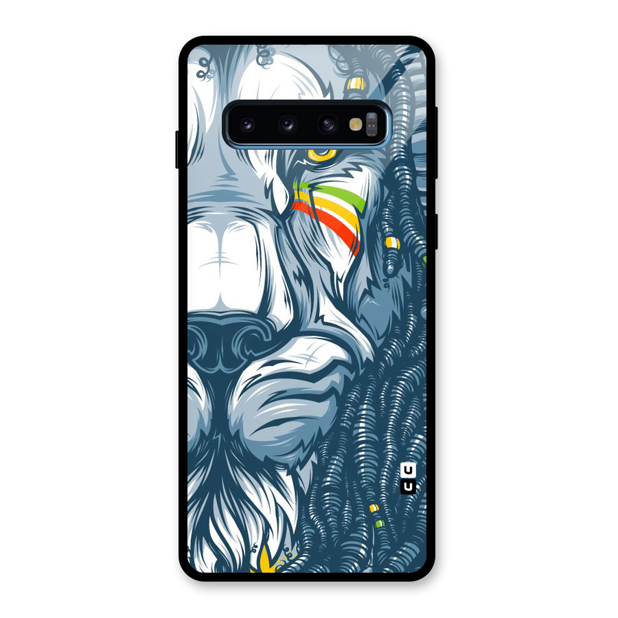 Lionic Face Glass Back Case for Galaxy S10