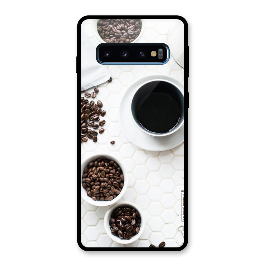 Live Coffee Glass Back Case for Galaxy S10