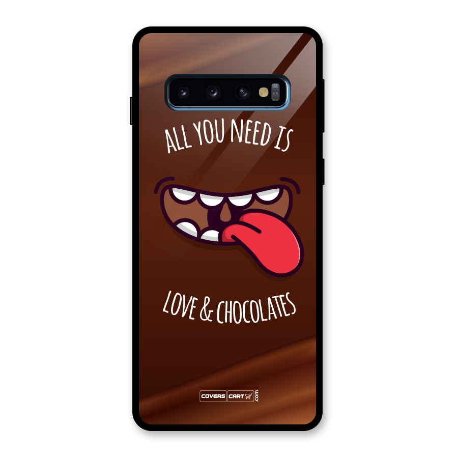 Love and Chocolates Glass Back Case for Galaxy S10