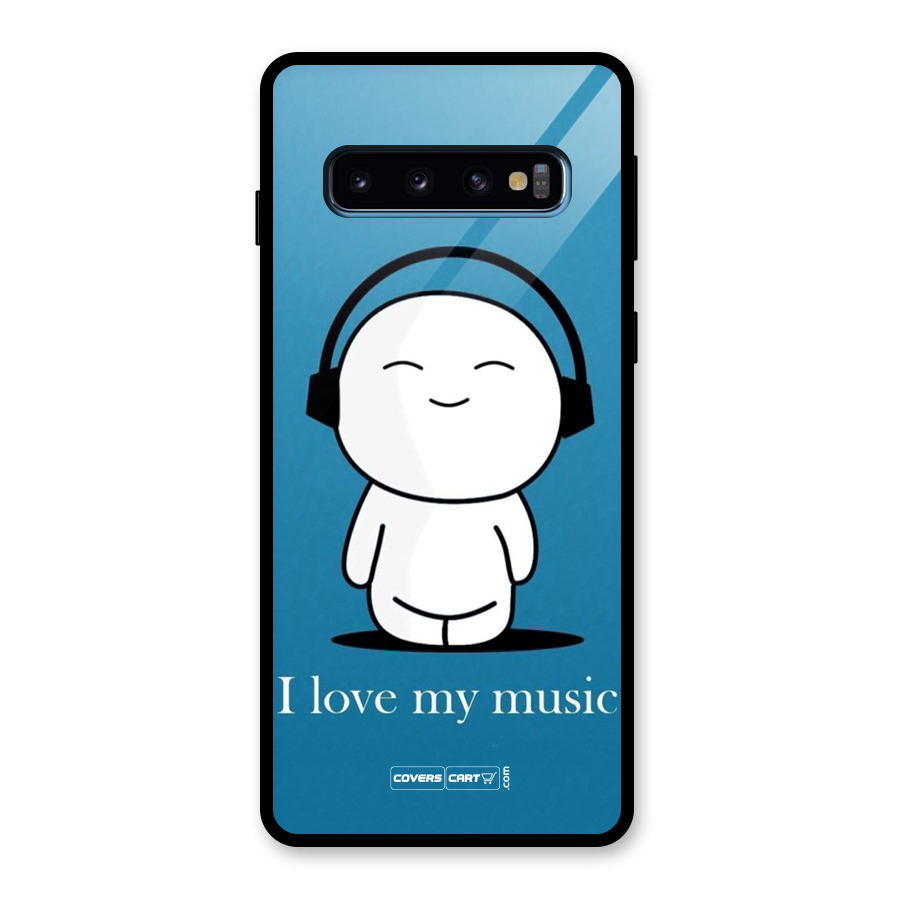 Love for Music Glass Back Case for Galaxy S10