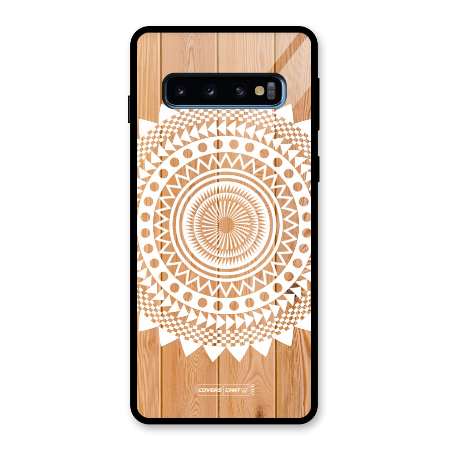 Mandala Design Glass Back Case for Galaxy S10