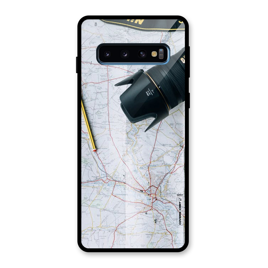Map And Camera Glass Back Case for Galaxy S10