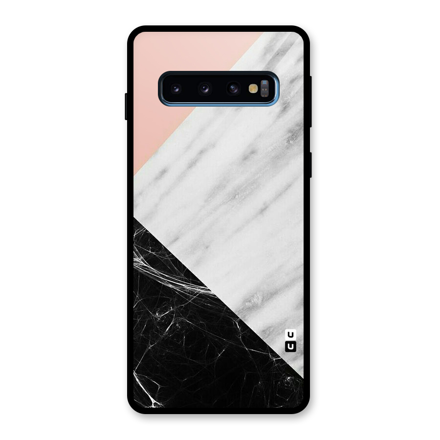 Marble Cuts Glass Back Case for Galaxy S10