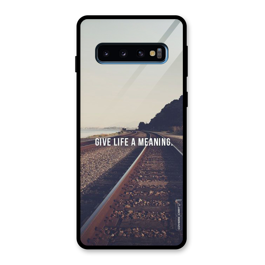 Meaning To Life Glass Back Case for Galaxy S10