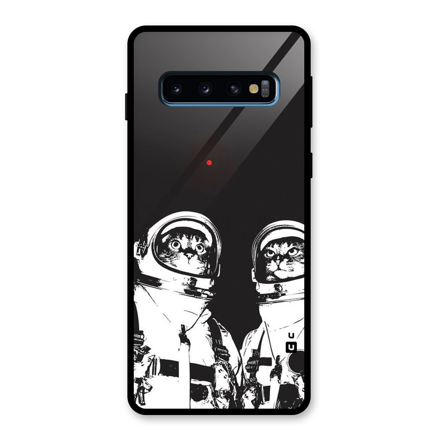 Meow Moon Glass Back Case for Galaxy S10