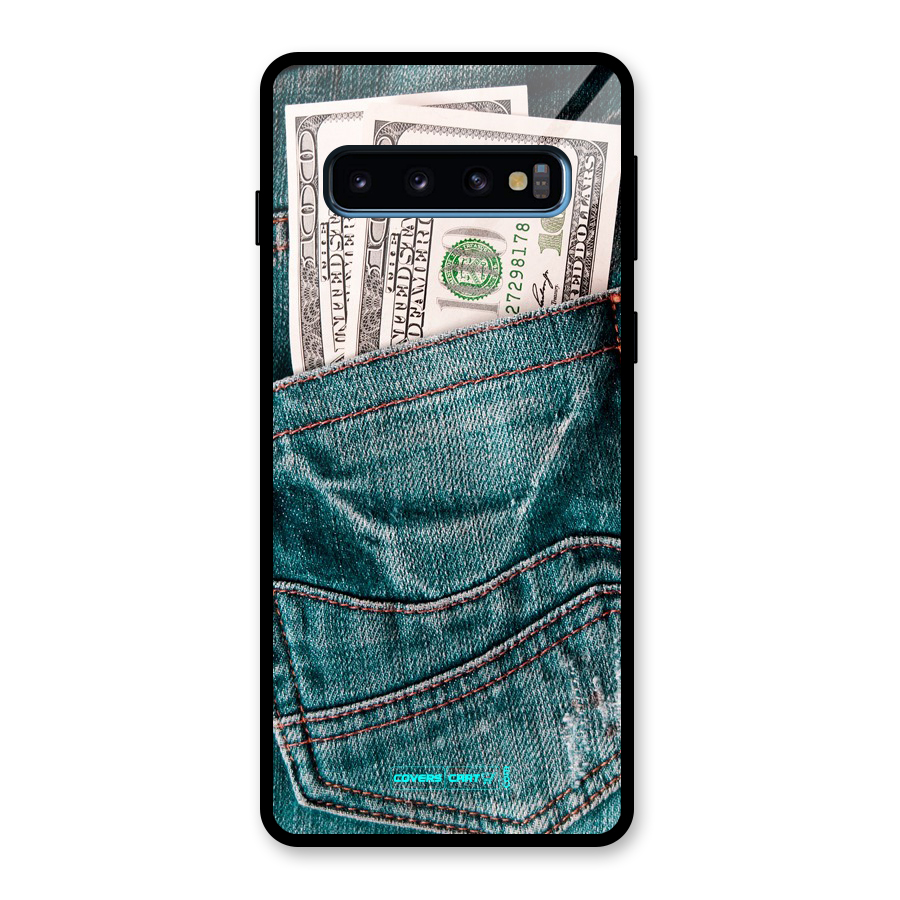 Money in Jeans Glass Back Case for Galaxy S10