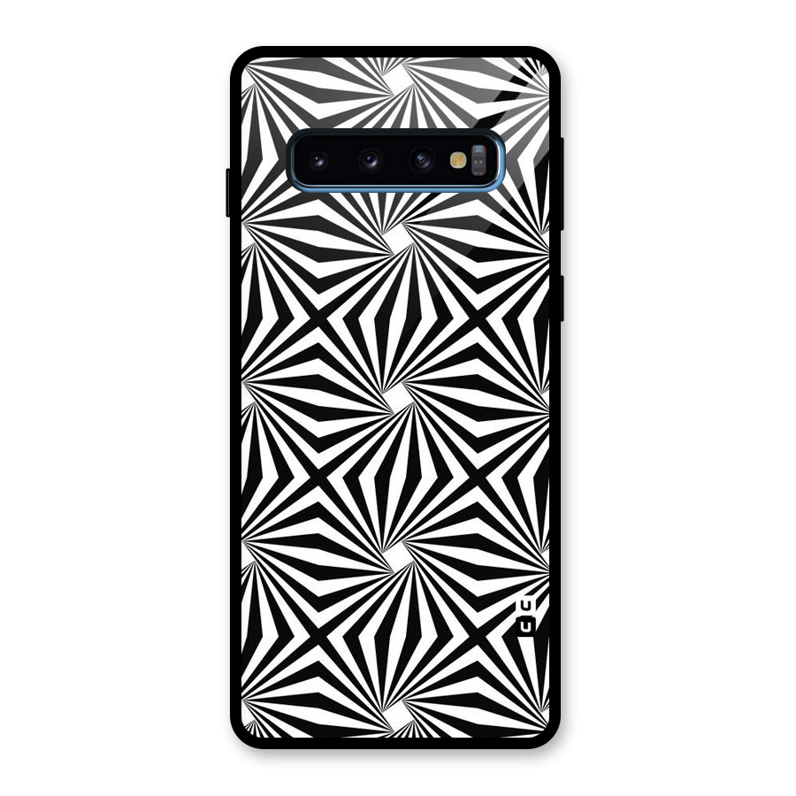 Monochromatic Swirls Glass Back Case for Galaxy S10