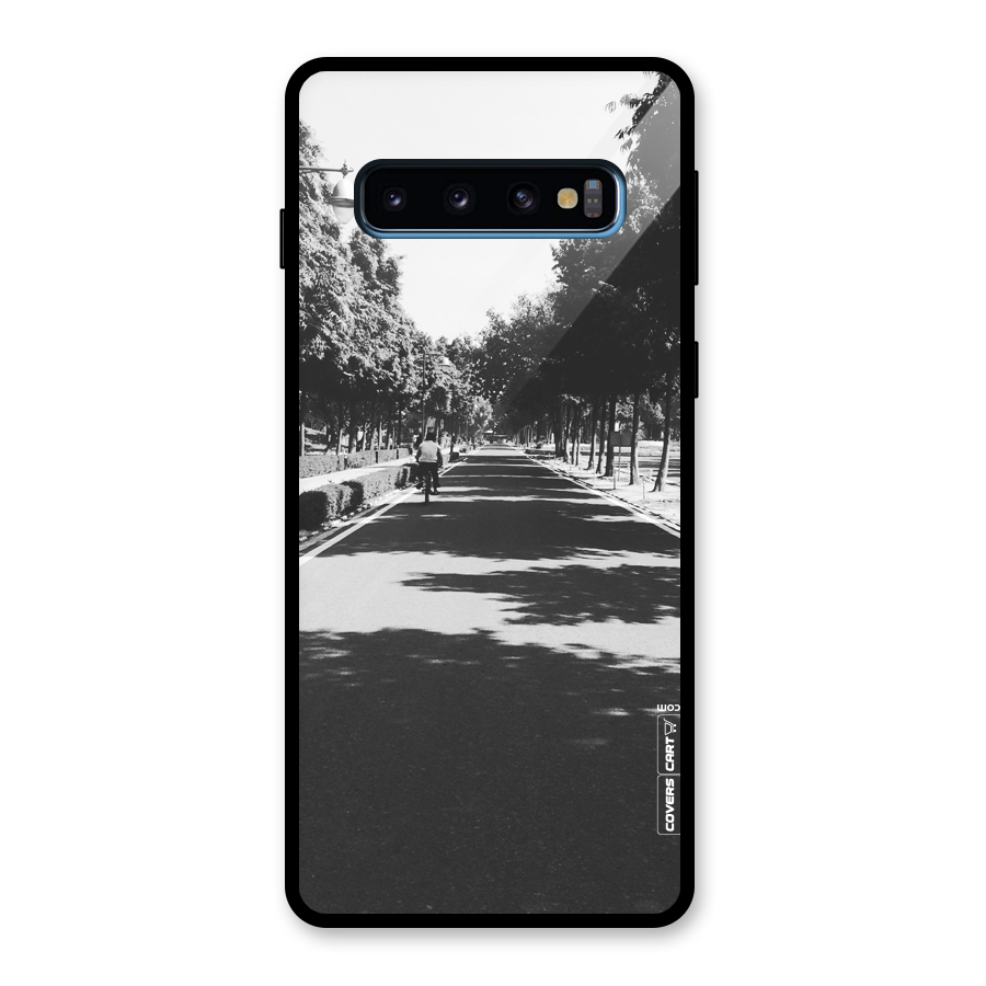 Monochrome Path Glass Back Case for Galaxy S10