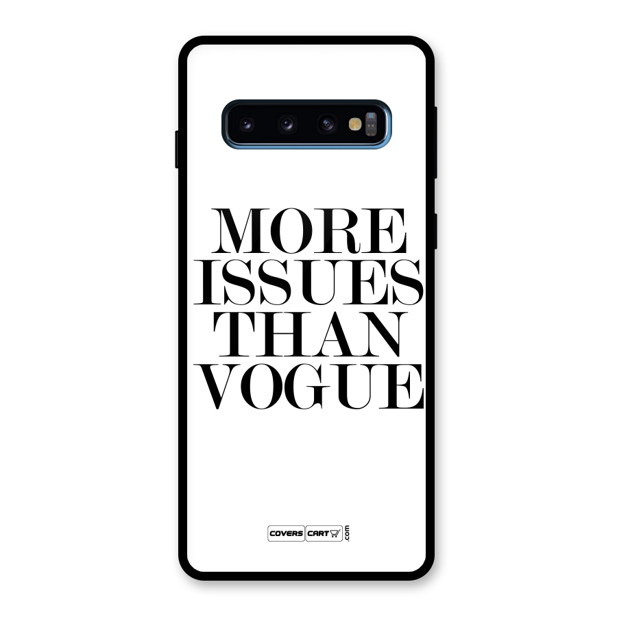 More Issues than Vogue (White) Glass Back Case for Galaxy S10