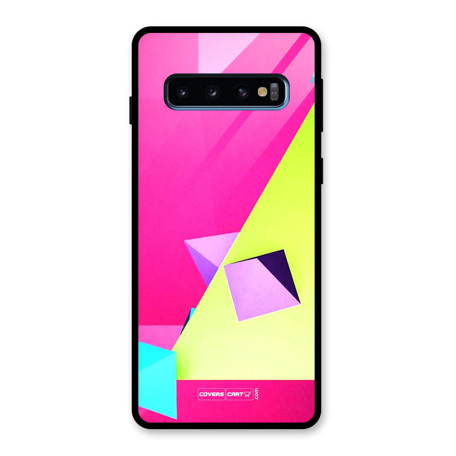 Motion Triangles Glass Back Case for Galaxy S10